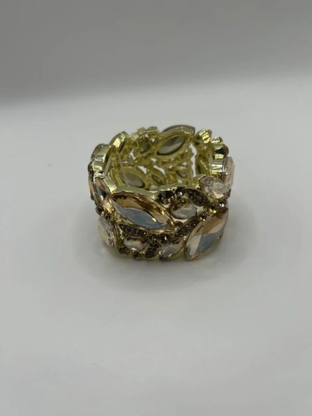 Topaz Rhinestone, stretch bracelet - Picture 3 of 4